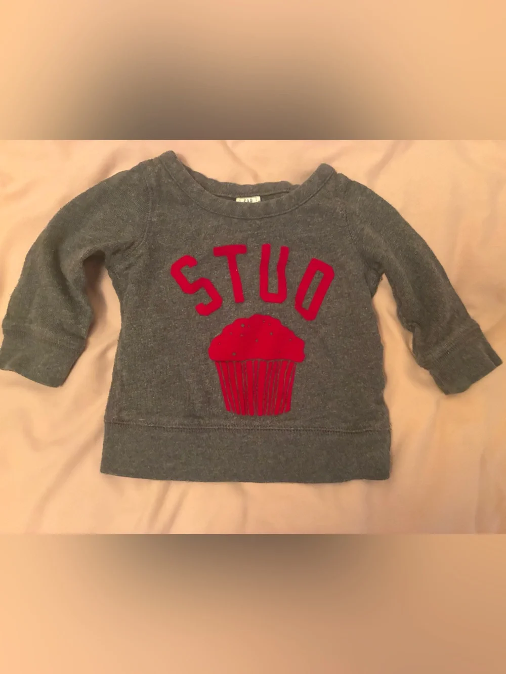 Baby Gap grey Stud Muffin sweatshirt